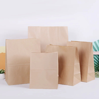 KM Sacs en papier kraft brun écologique 80gsm 100gsm pour la livraison de nourriture emballage d'épicerie d'aliments de cadeau