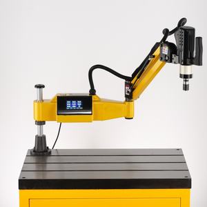 Taraudeuse de perçage M24 à double rotation de tête de puissance de servomoteur semi-automatique avec établi - Product Image 6