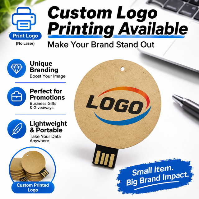 New Arrival Eco-friendly USB Flash Drive Wheat Straw Round Card USB Pendrive 2.0 Paper Flash Drive Pendrive Recycle Memory Disk