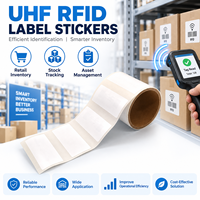 Rouleau d'étiquettes RFID UHF 860-960 MHz EPC Gen2 ISO18000-6C Impinj Monza R6, autocollant passif imprimable pour le suivi logistique et l'inventaire
