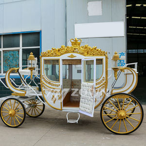 Популярная на открытом воздухе, настраиваемая по цвету, роскошная королевская карета: конная и электрическая, с лошадьми - Product Image 2