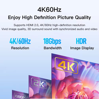 Câble Micro HDMI 2.0 en PVC noir SAMZHE, 4K60Hz 1080P, conversion HDTV pour caméra, ordinateur portable, moniteur, téléviseur et projecteur