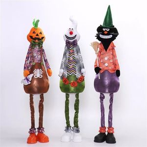Decoración de Halloween Luminosa de 3 Piezas, Calabaza, Fantasma y Gato Negro Flexibles para Exhibición en Interiores y Exteriores - Product Image 6