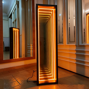 ป้ายไฟ LED 3 มิติ แบบกระจกอินฟินิตี้สั่งทำพิเศษ สำหรับตกแต่งผนังบาร์ รูปทรงอุโมงค์อินฟินิตี้ พร้อมโลโก้ - Product Image 1