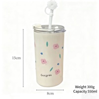 C214 Nouveau gobelet à double usage de 500ml avec logo personnalisé Tasse à café isolée sous vide en acier inoxydable 316 Vente en gros Bouteille thermos élégante