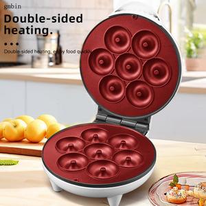 Máquina para Hacer Waffles y Donas Eléctrica de Acero Inoxidable de 750W, Mini, Desmontable y Lavable, para Uso Doméstico y Hotelero - Product Image 3