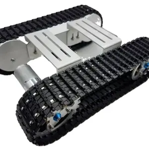 智能轨道底盘坦克底盘橡胶履带机器人平台智能机器人坦克底盘套件橡胶履带