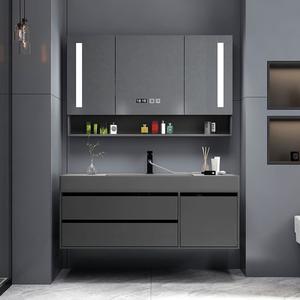 Hotel style multifunctional storage intelligent mirror cabinet ceramic basin bathroom cabinet - Product Image 6
