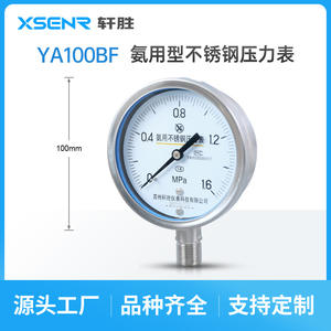 Manómetro de Amoníaco de Acero Inoxidable Suzhou XuanSheng, 150 mm, Precisión 1.6, Conexión Roscada YA100BF - Product Image 4