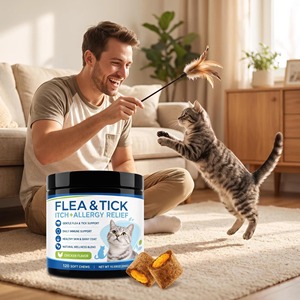 Tabletas Masticables <span class=keywords><strong>para</strong></span> Mascotas con Relleno Central OEM <span class=keywords><strong>para</strong></span> Gatos <span class=keywords><strong>y</strong></span> Perros, Protección Contra <span class=keywords><strong>Pulgas</strong></span> <span class=keywords><strong>y</strong></span> <span class=keywords><strong>Garrapatas</strong></span>, Apoyo <span class=keywords><strong>para</strong></span> la Piel, el Pelaje <span class=keywords><strong>y</strong></span> el Sistema Inmunitario - Product Image 5