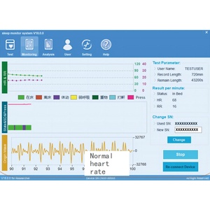 Monitor tidur dengan gerakan pernapasan detak jantung Alarm deteksi dengkuran FSR dan <span class=keywords><strong>sensor</strong></span> tekanan PVDF untuk pelacakan tidur - Product Image 6