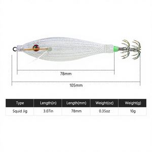 Esca da <span class=keywords><strong>Pesca</strong></span> Luminosa a Forma di Gambero in Legno <span class=keywords><strong>con</strong></span> Scatola, Esche Artificiali per Polpo, Seppia e Gambero, Esca Dura per Acqua Salata - Product Image 2