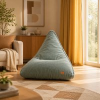 Fauteuil de lecture confortable en tissu moelleux compressé avec poignée pour adultes et enfants, idéal pour chambre et balcon