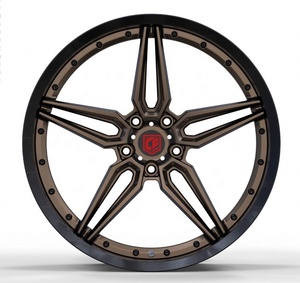 Jantes de voiture en 2 parties, roues personnalisées en fibre de carbone complète à 5 branches, adaptées aux BMW, Benz, Audi, Porsche, Lamborghini, Maserati, Ferrari, <span class=keywords><strong>Bentley</strong></span> - Product Image 2