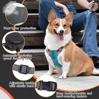KINYU 2025 Nouveau Harnais Hybride pour Chien Tout-en-un avec Verrouillage Automatique, Anti-traction et Laisse Rétractable Intégrée, Motif Imprimé en Nylon