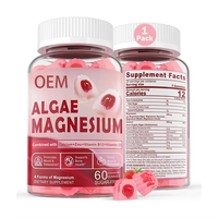 Gummies véganes sans sucre à quatre ingrédients OEM, magnésium, vitamines B12 et D3-2, 60 unités quotidiennes, soutien immunitaire et antioxydant pour adultes