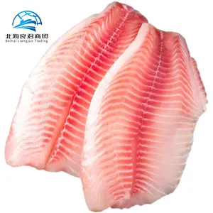 热卖中国新鲜海鲜散装IQF鱼片3-5盎司出口冷冻罗非鱼鱼片