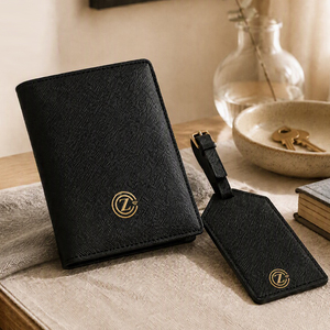 Ensemble de porte-bagages et porte-passeport pour cadeaux de mariage, ensemble de cadeaux de voyage pour lune de miel avec étiquette d'identification pour les couples - Product Image 1