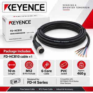 FD-HCB10 10 ม. M12 8 พินสายไฟตัวเมีย 6 แกนสายเซ็นเซอร์พีวีซีสำหรับเซ็นเซอร์วัดการไหล FD-H - Product Image 4
