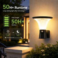 Lampe solaire murale extérieure IP65, matériau ignifuge V0, 3 températures de couleur, télécommande, garantie 3 ans pour maison, jardin, cour