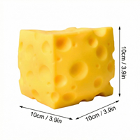 CS Big Cheese Squishy Tpr Jumbo Cheese Block Squishy Fidget Toy Giant Cheese Cube Cheese Squish Toy Slow Rise Toys for Adults