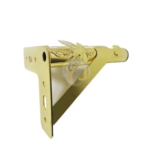 <b>Gold</b> Hollowed Out <b>Sofa</b> Legs Customizable Size Carbon Steel Non Slip Floral Design For Cabinet Table Chair Bed - Product Image 5