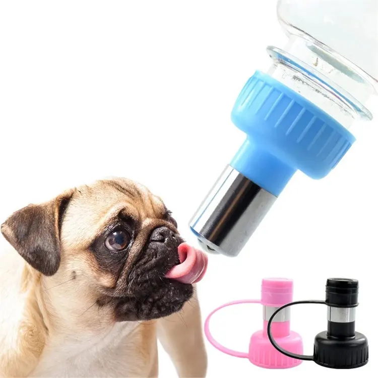 Nouvelle arrivée Portable Cap Suspendu Mangeoire Pet Doggy En Plein Air Potable Alimentation Tête De Bouteille D'eau