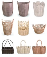 Panier Bobai tissé, écologique, durable, multifonctionnel, forme personnalisée, pour chambre d'enfant, jouet, animal de dessin animé mignon, naturel et sain