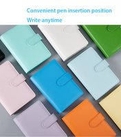 En gros A6 Macaron Budget Portable 20 Couleurs En Cuir PU Rechargeable Personnalisé Enveloppe D'argent Économies Organisateur Planificateur Couverture Classeur