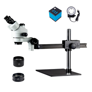 Microscopio estereoscópico trinocular digital electrónico industrial 3.5X-90X para soldar placa base electrónica - Product Image 1