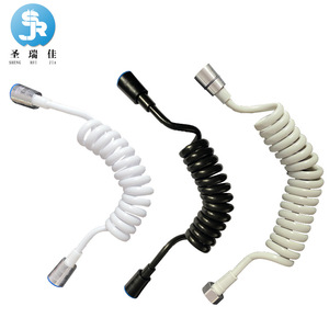 Manguera de ducha retráctil con resorte Saint Ruijia 56591, tubo de entrada de agua de PVC para pistola pulverizadora de bidé, suministro transfronterizo - Product Image 1