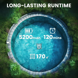 AIRROBO Aspirateur <span class=keywords><strong>robot</strong></span> intelligent sans fil pour <span class=keywords><strong>piscine</strong></span>, escaliers et murs, nettoyage automatique de la <span class=keywords><strong>piscine</strong></span> - Product Image 2