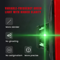 Niveau laser vert 4D industriel 12 lignes à auto-nivellement, direct usine, système IP54, portée 0-25m pour intérieur/extérieur