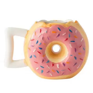Kreative 3D Stereo Donut Becher Brot becher Keramik Kaffeetasse Süße Milch becher