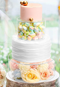 Decoración Moderna para Fiestas de <span class=keywords><strong>Boda</strong></span>, Separador de Pastel Transparente, Bases de Acrílico para Pastel, Juego de Soportes para Pasteles de <span class=keywords><strong>Boda</strong></span> - Product Image 3