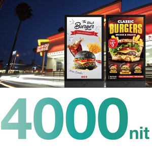 Ngoài trời IP66 không thấm nước kỹ thuật số Bảng <span class=keywords><strong>Menu</strong></span> với ba màn hình LCD dấu hiệu điện tử giá cho ổ đĩa thông qua kỹ thuật số <span class=keywords><strong>menu</strong></span> nhà hàng - Product Image 5