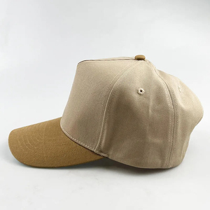 Premium Hommes Femmes Bicolore 5 Panneaux Casquette de Baseball Personnalisé Brodé Étanche A-Frame Réglable Fit Personnalisable Premium - Product Image 5
