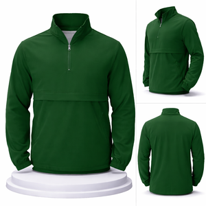 Men Quarter Zip Pullover Lightweight Breathable Sports <b>Sweatshirts</b> Casual Workwear Training Top Custom Logo OEM Bulk Wholesale - Product Image 2