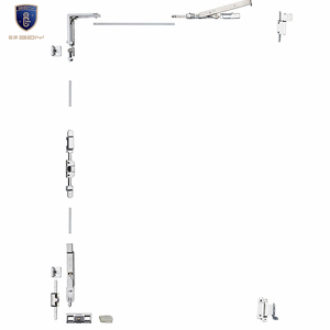 Bisagra de <span class=keywords><strong>puerta</strong></span> y ventana de aleación de aluminio plateada al por mayor con sistema basculante y giratorio, con unión de acero inoxidable, carga de 80 kg para accesorios - Product Image 1