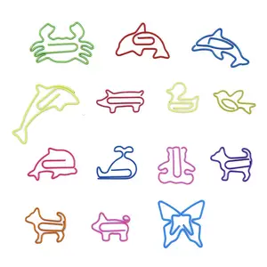 Clips de papel con diferentes formas de animales para marcapáginas, cuaderno, uso de oficina