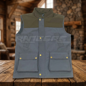 Mens Softshell Vest Color Block Outdoor Fashion <b>Waistcoat</b> Button Closure OEM Lightweight Windproof Fleece Sleeveless Jackets - Product Image 4