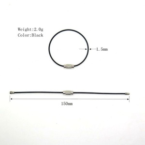 Hanging Luggage <b>Tag</b> and ID <b>Tag</b> Keepers Stainless Steel Wire Ring Cable Loops Rings - Product Image 3