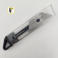 Petit couteau utilitaire en papier transparent, couteau à découper automatique rétractable à ressort en acier SK5, couteau de poche OEM