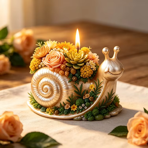 Relief Flower Snail Silicone <b>Candle</b> <b>Mold</b> Reusable Casting Mould For DIY Aromatherapy <b>Candle</b> Gypsum Craft Home Decor - Product Image 2