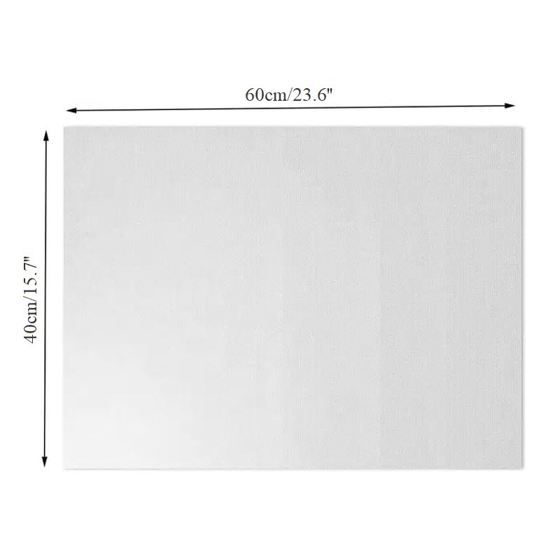 White 40*60cm*0.12mm*40g