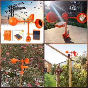 Ультразвуковой отпугиватель птиц Qiao Liang на солнечной батарее для уличных телеграфных столбов, отпугиватель птиц с функцией голосового оповещения и светоотражающим эффектом - Product Image 6