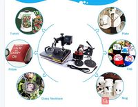 Venta caliente 8 1 Combo Máquina de prensa de calor digital Sublimación multifunción para sombreros de taza-para uso semiautomático de 110V/220V