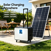 Station d'alimentation solaire tout-en-un ESG avec batterie lithium intégrée, onduleur MPPT 3000W 3072Wh pour utilisation en extérieur