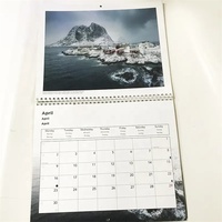 Calendriers mensuels personnalisés en couleur CMJN de haute qualité, calendrier de l'avent de bureau, impression de calendrier de table