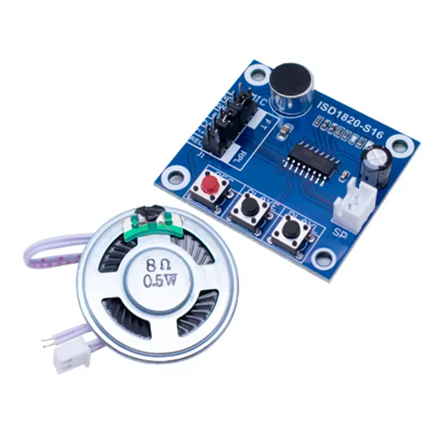 ISD1820 Recording and Voice Module Voice Module Recording and Playback Module Board with Mic Head Comes with 0.5W Speaker